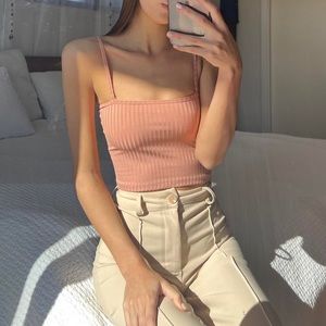 Misguided mauve pink crop